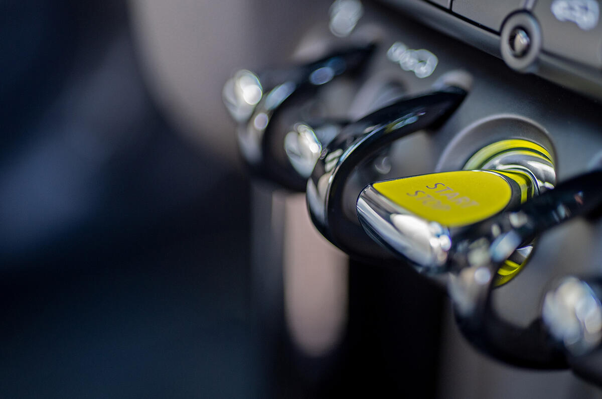 Mini Electric 2020 road test review - start button