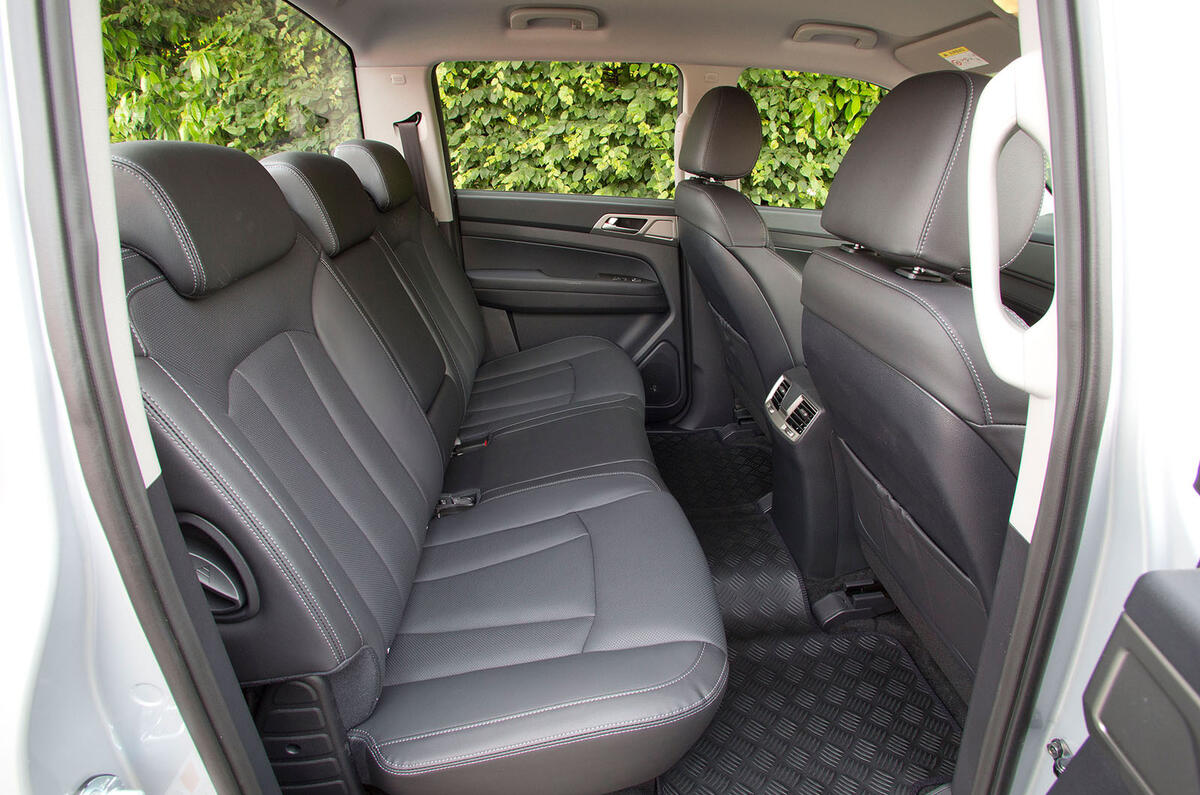 Ssangyong Musso Saracen 4x4 2018 road test review rear seats