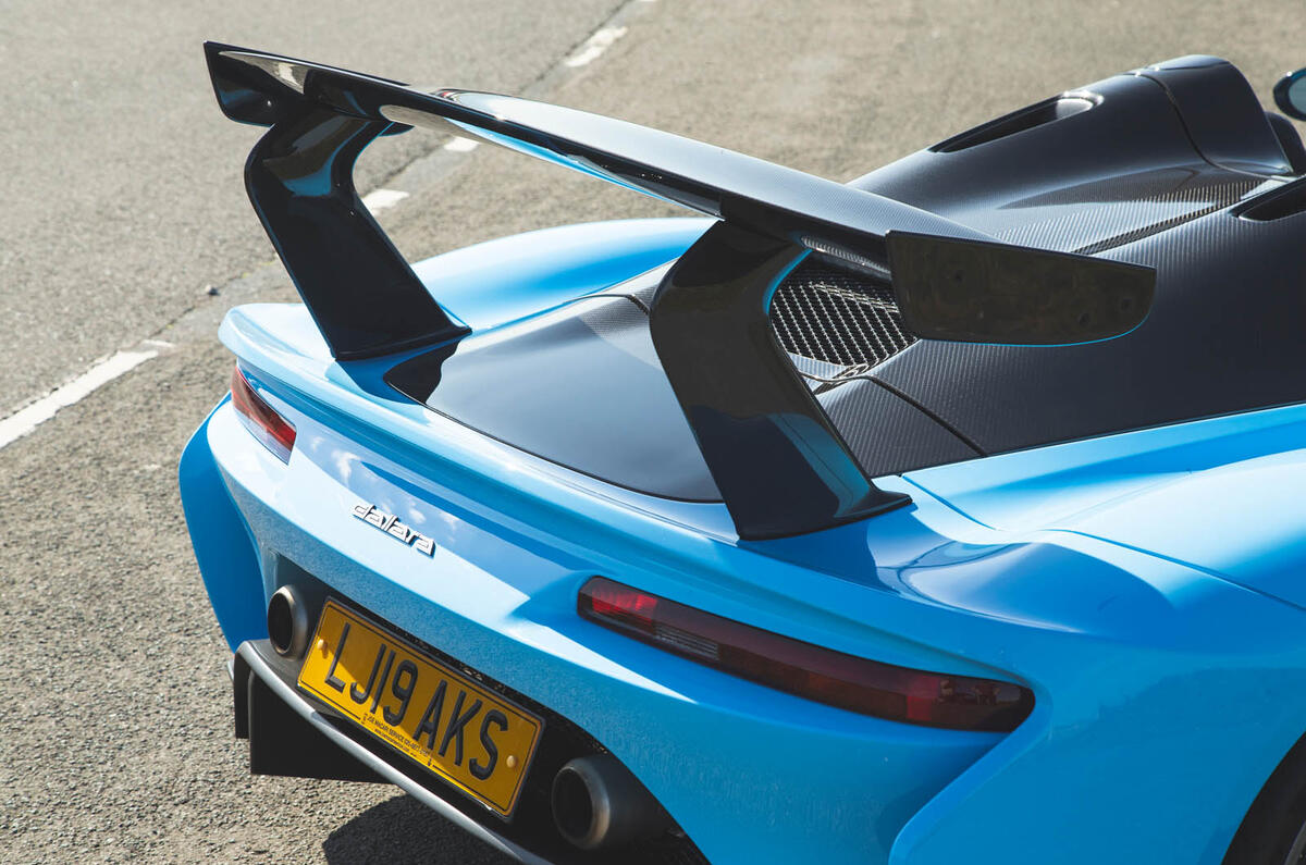 Dallara Stradale 2019 road test review - spoiler rear