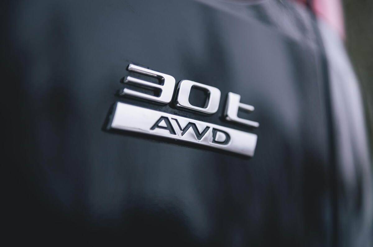 Jaguar XF Sportbrake 2019 road test review - rear badge