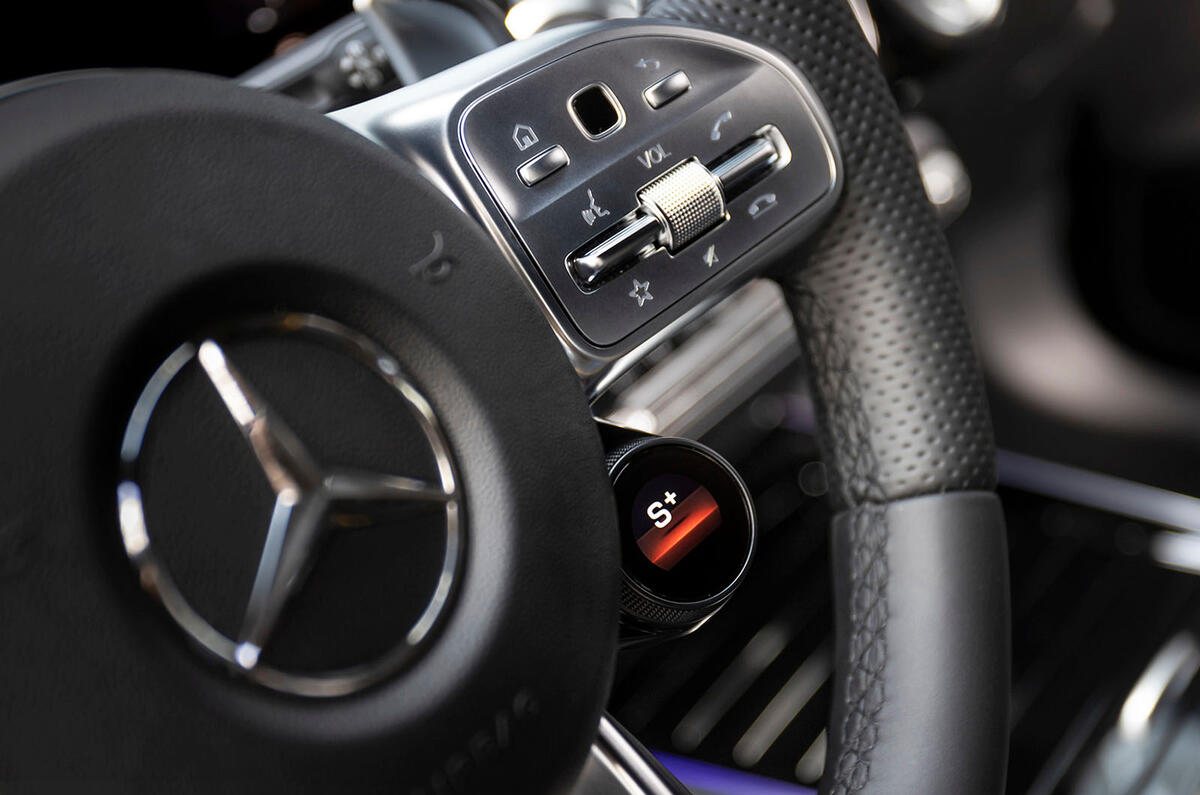 Mercedes-AMG GLA 45 S Plus 2020 road test review - steering wheel buttons