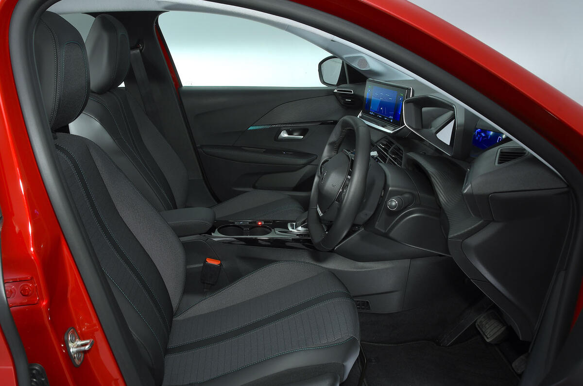 Peugeot e-208 2020 road test review - cabin