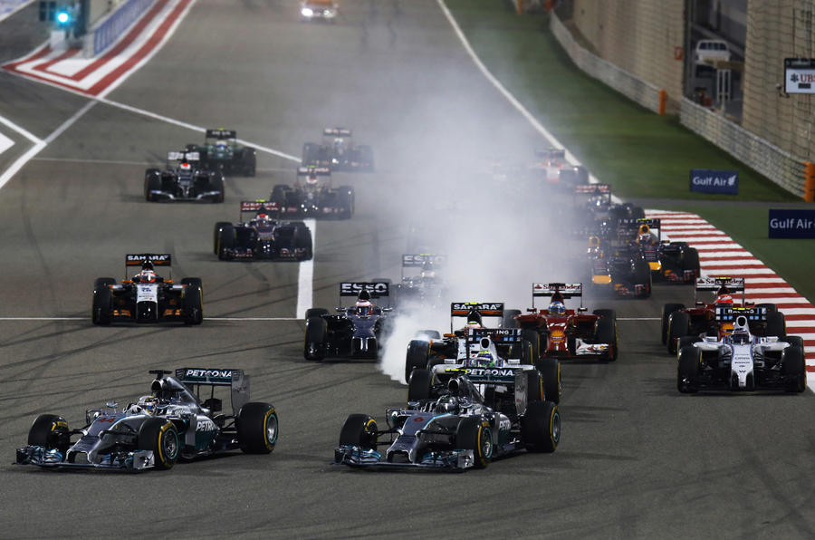 Hamilton fends off Rosberg for Bahrain GP victory