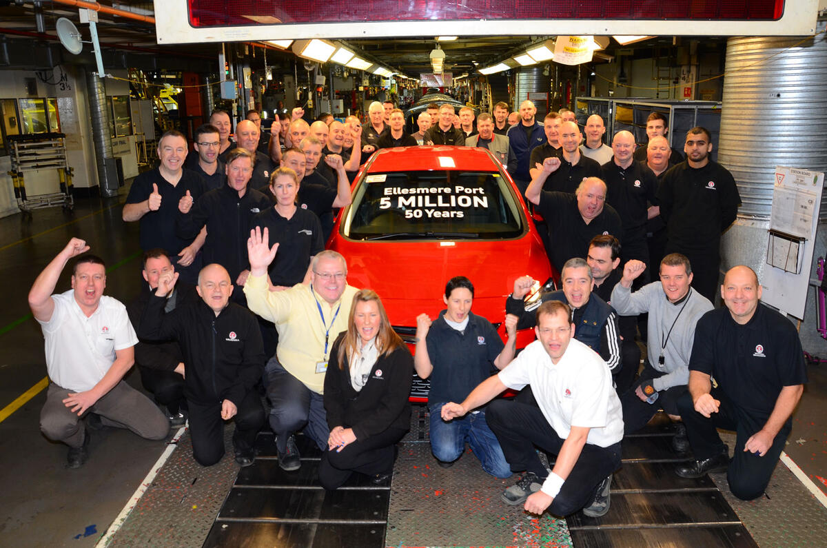 Vauxhall celebrates 5,000,000 cars produced at Ellesmere Port Autocar