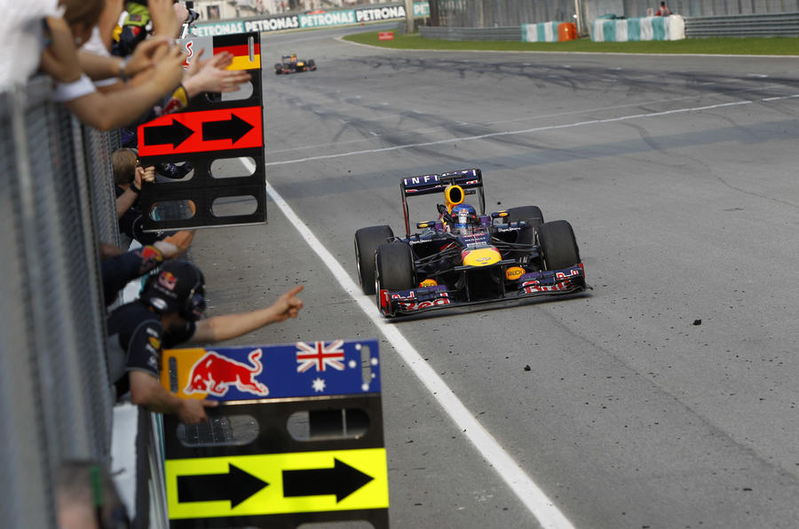 Sebastian Vettel wins explosive F1 Malaysian Grand Prix