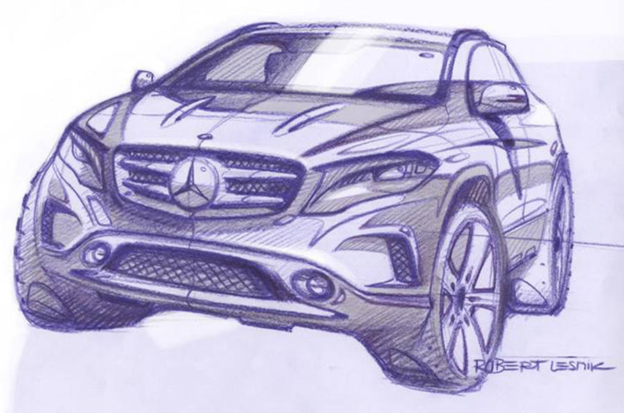 Mercedes shows GLA in official sketch