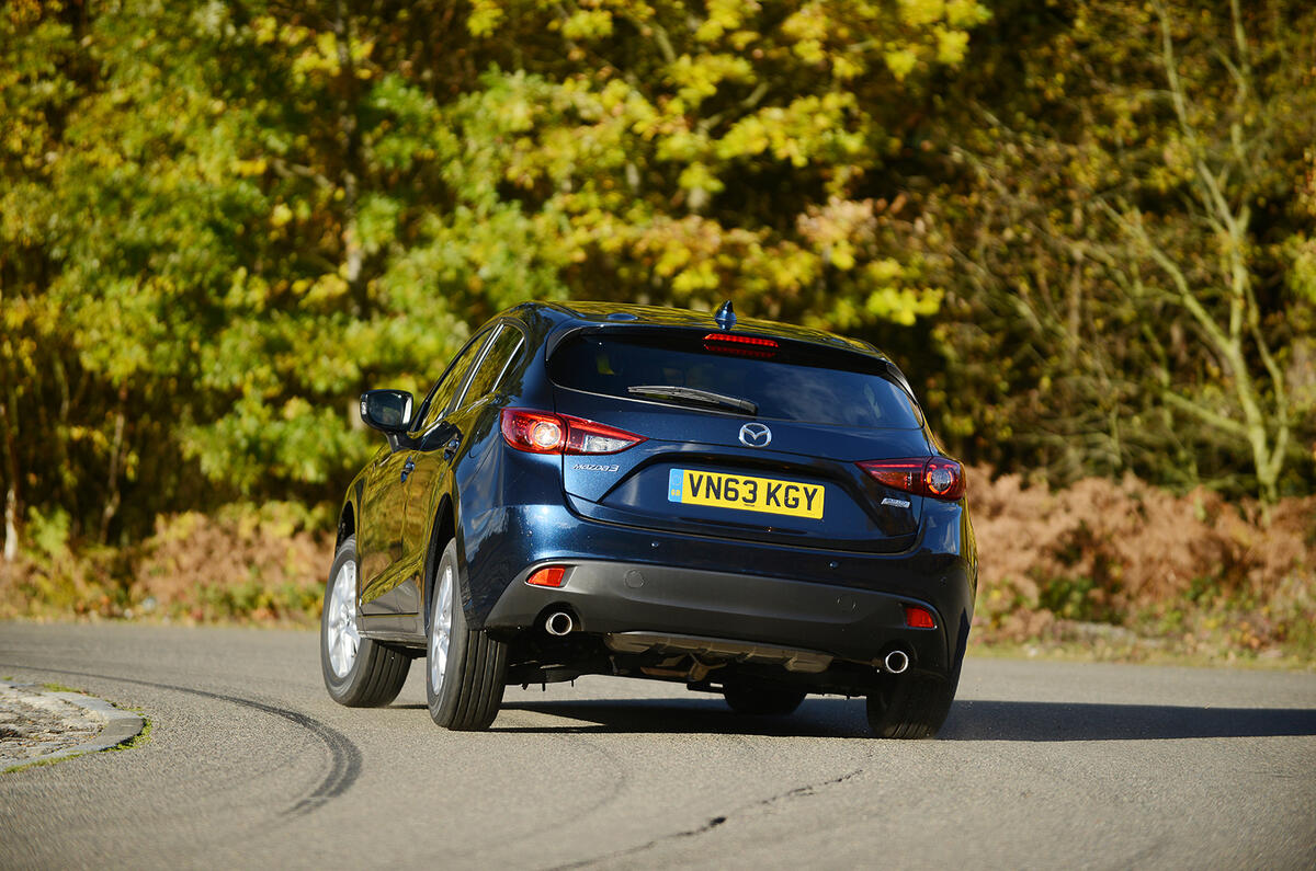 Mazda 3 rear cornering