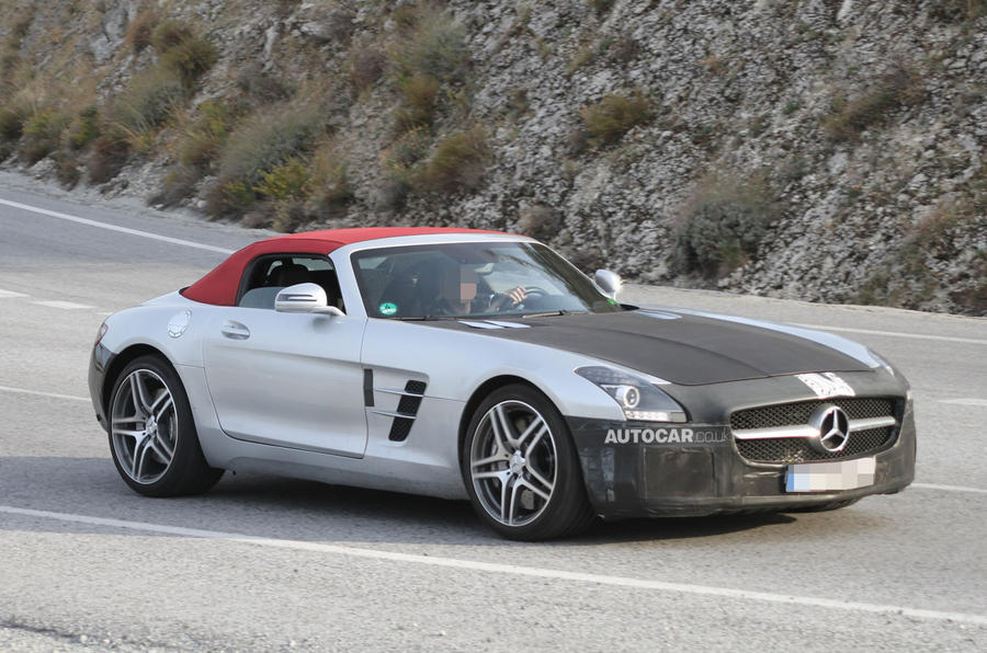 Facelifted Mercedes-Benz SLS AMG Roadster caught testing