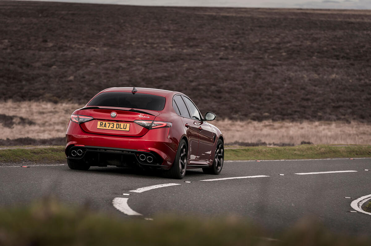alfa romeo giulia qv review 2025 25 cornering rear