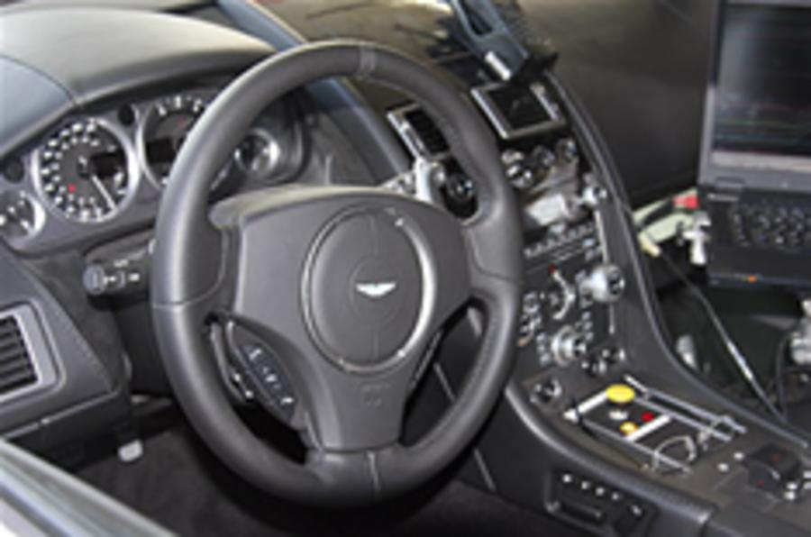 Aston Rapide interior spied