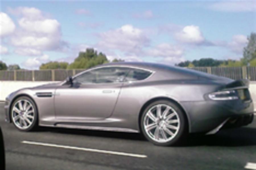 Aston Martin DBS captured on the road