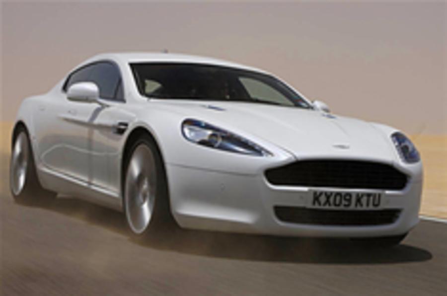 On the road in the Aston Rapide