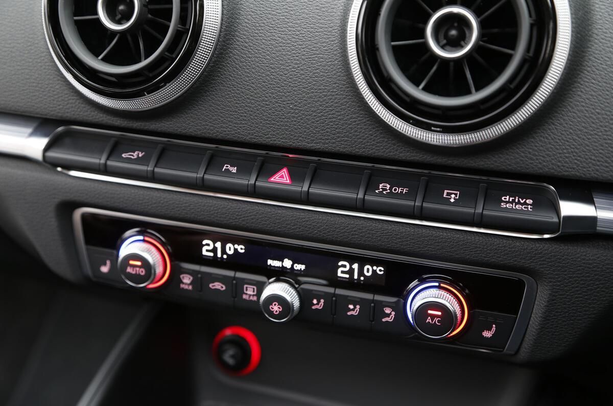 Audi A3 e-tron climate controls