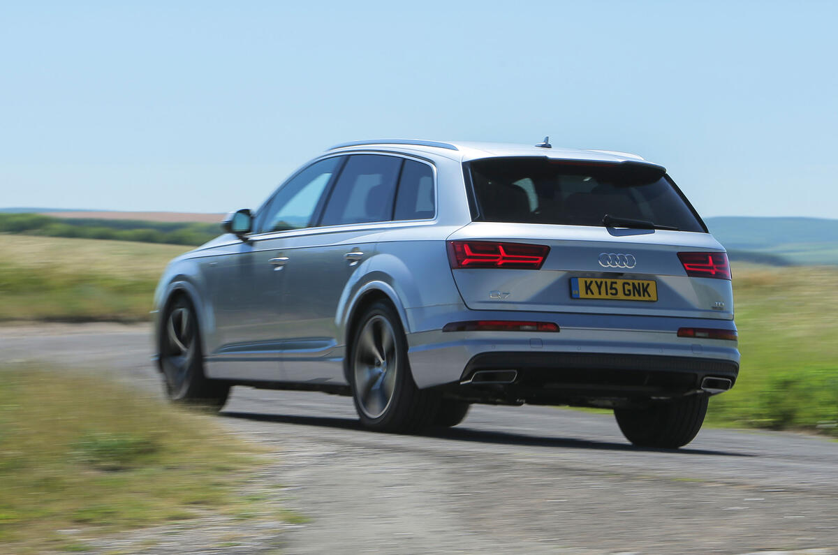 Lateral grip on the Audi Q7 is decent through tighter corners