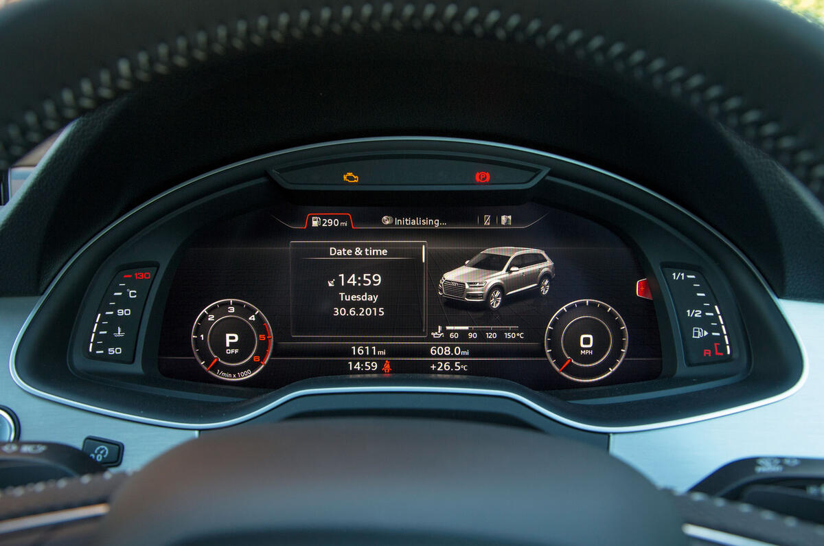 The virtual cockpit feature fitted in our Audi Q7 test car