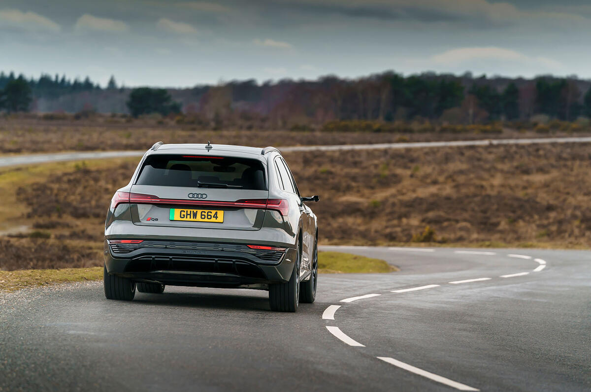 audi q8 e tron review 2023 003 cornering rear