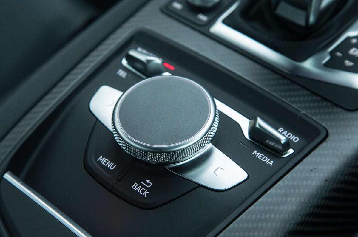 The Audi R8's infotainment controls