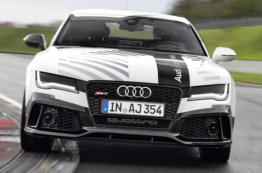 A hot lap in the passenger seat of Audi&#039;s self-driving RS7 