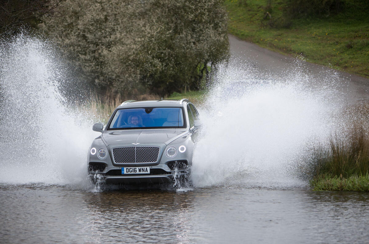 187mph Bentley Bentayga wading