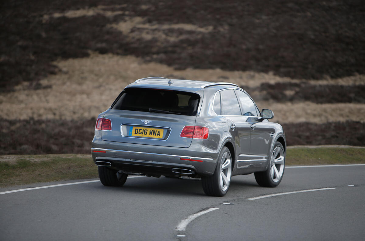 Bentley Bentayga rear cornering