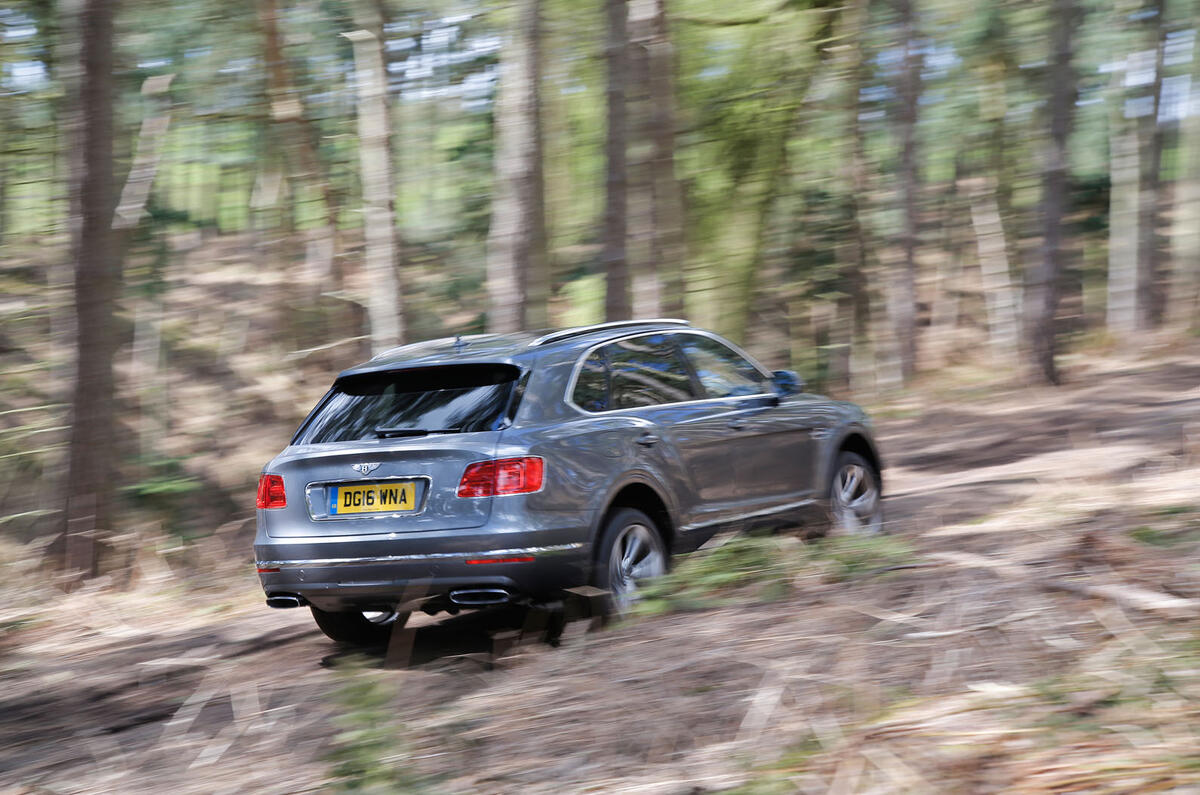 Bentley Bentayga off-roading rear