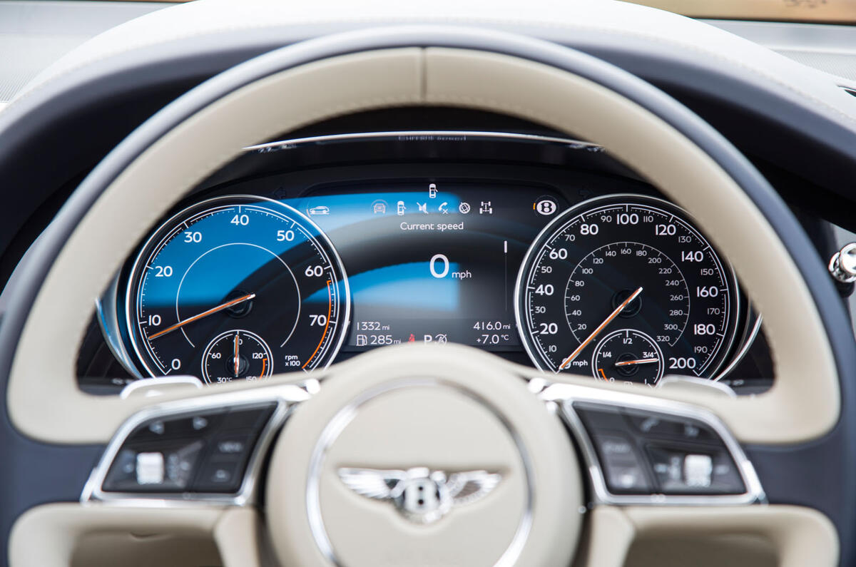 Bentley Bentayga instrument cluster