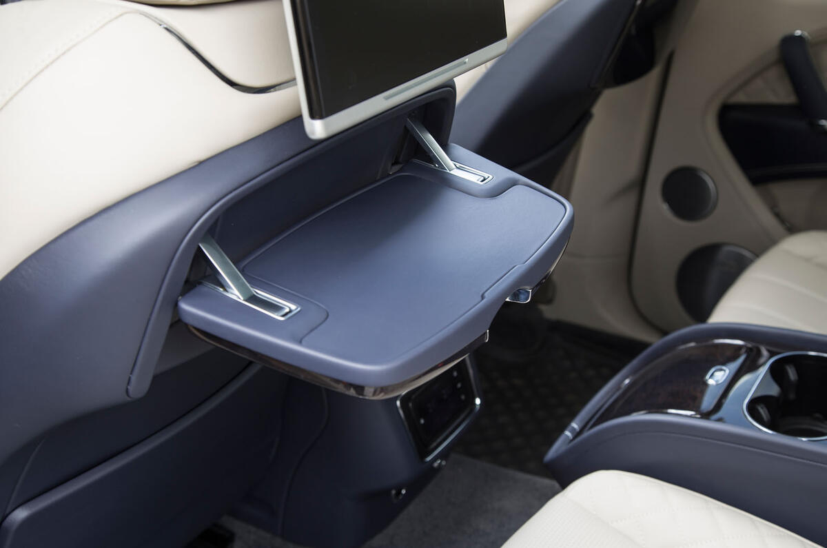 Bentley Bentayga rear tables