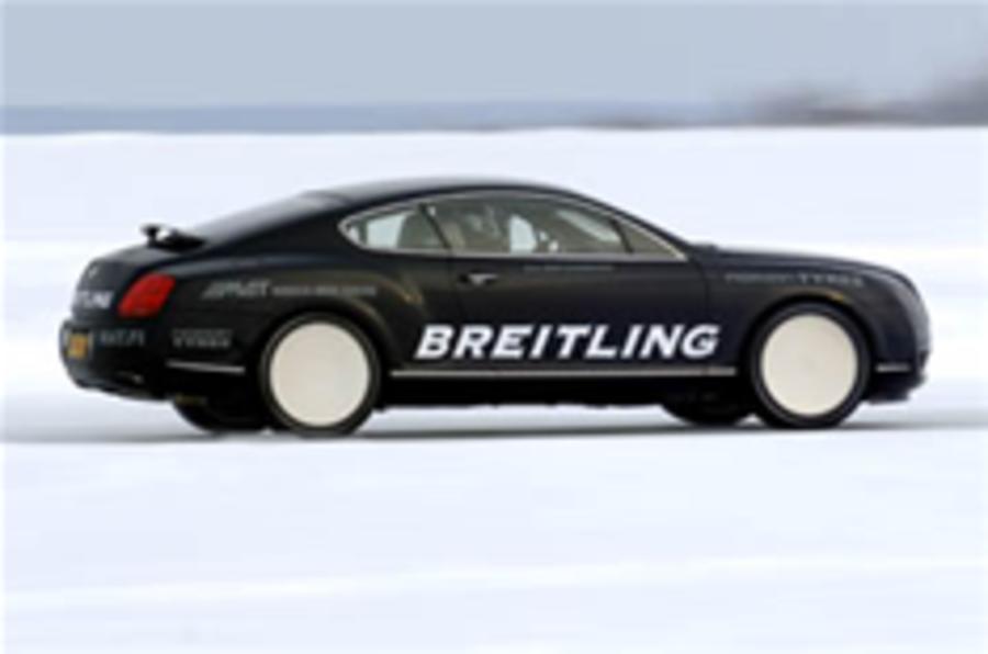 Bentley smashes ice-speed record