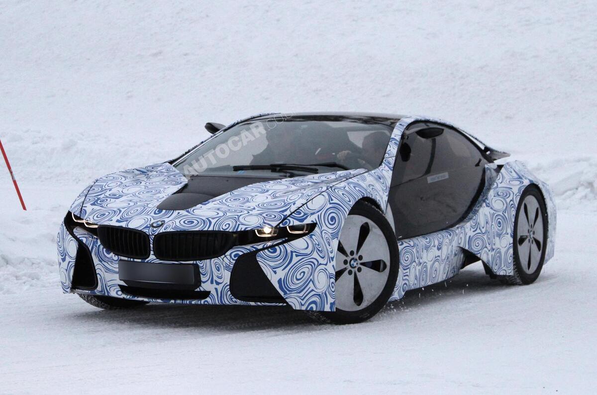 New BMW i8 supercar scooped