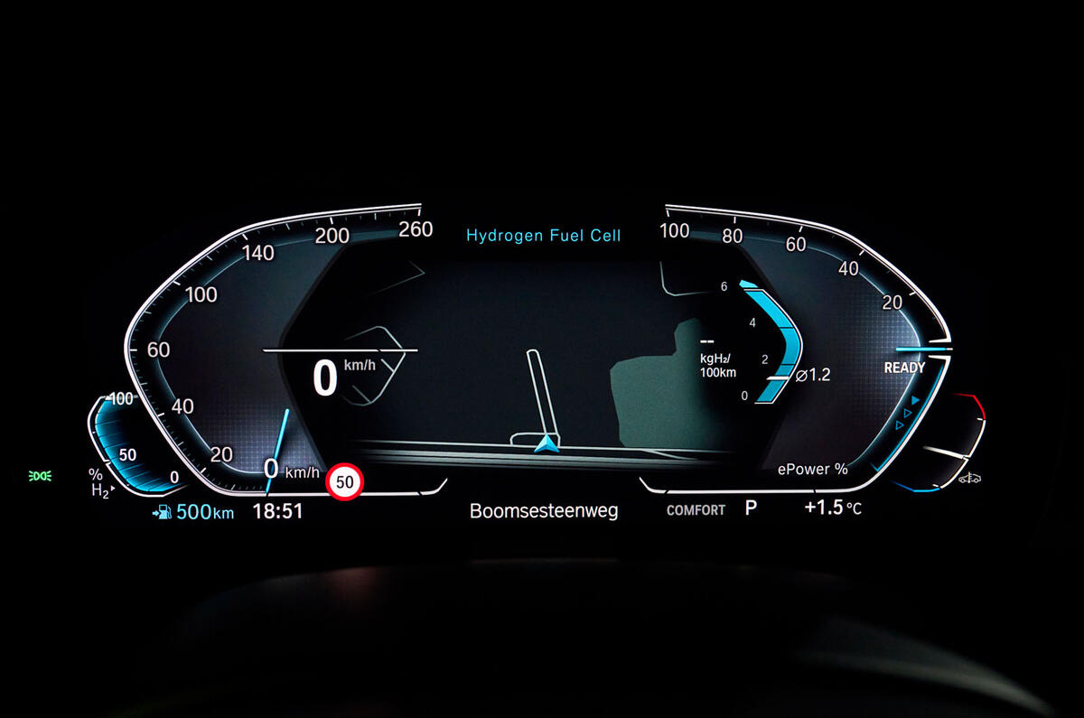 bmw ix5 hydrogen test 2023 17 cadrans