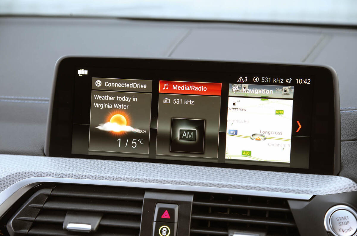 BMW X3 iDrive infotainment system