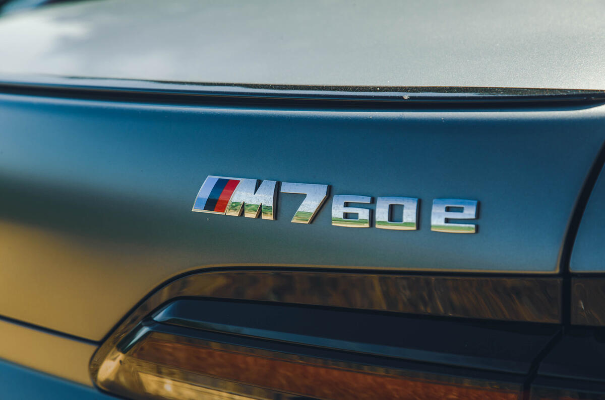 BMW M760e badge