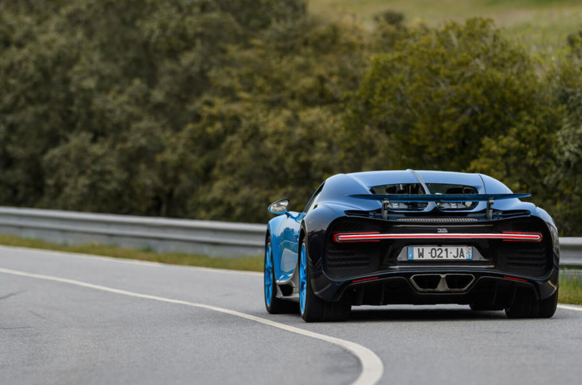 Bugatti Chiron rear cornering