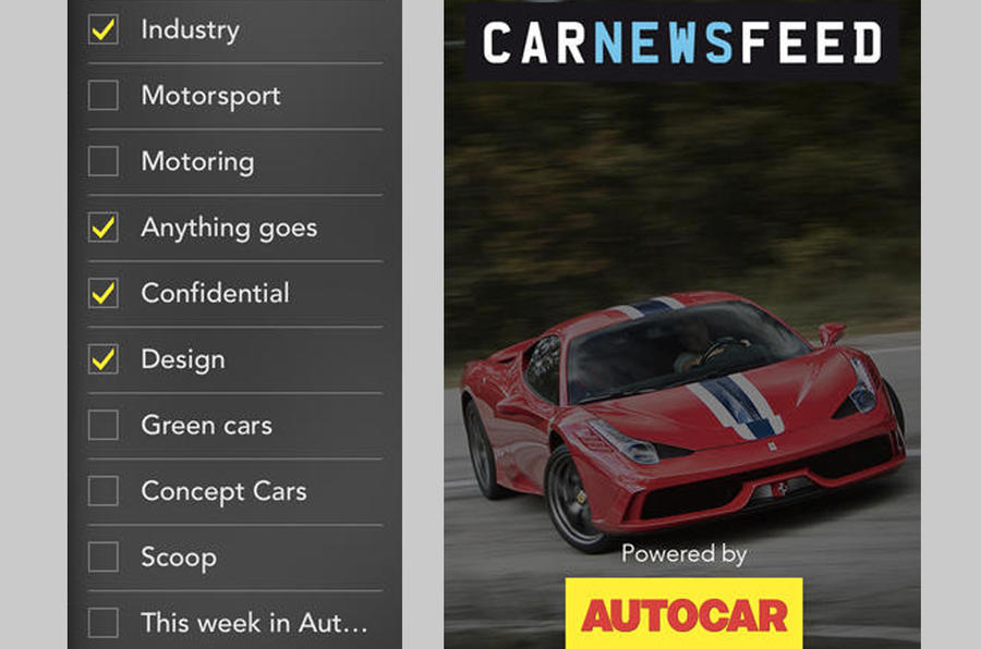 Download the free Car News Feed app