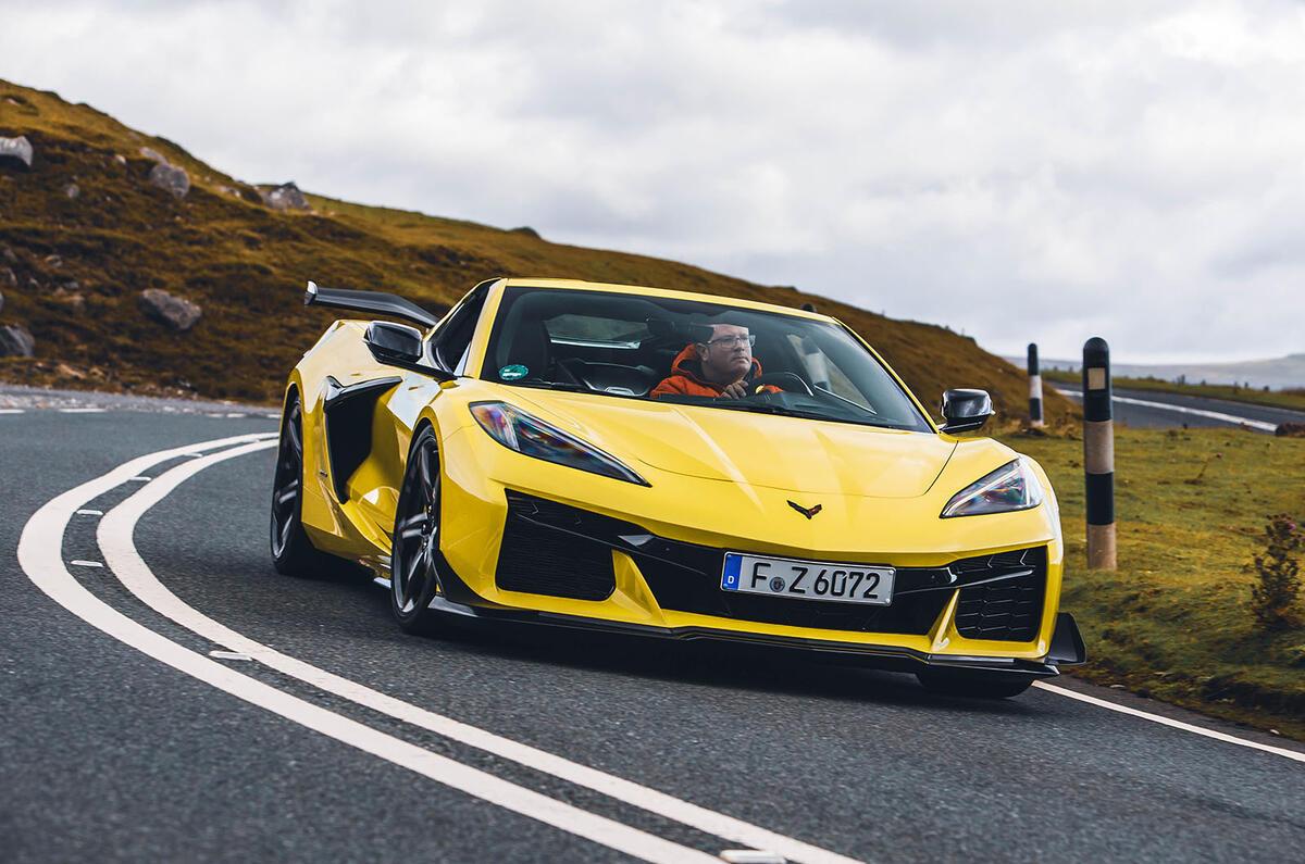 corvette z06 road test 2023 01 cornering front