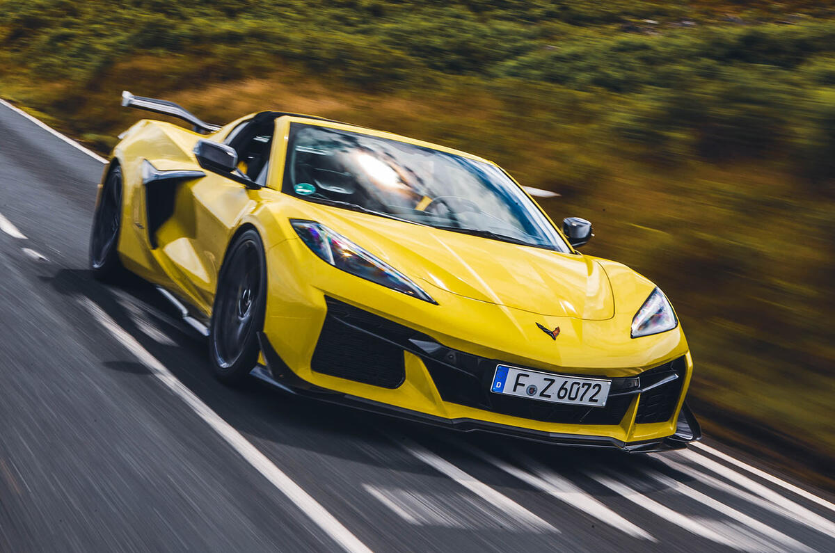 corvette z06 road test 2023 04 tracking front