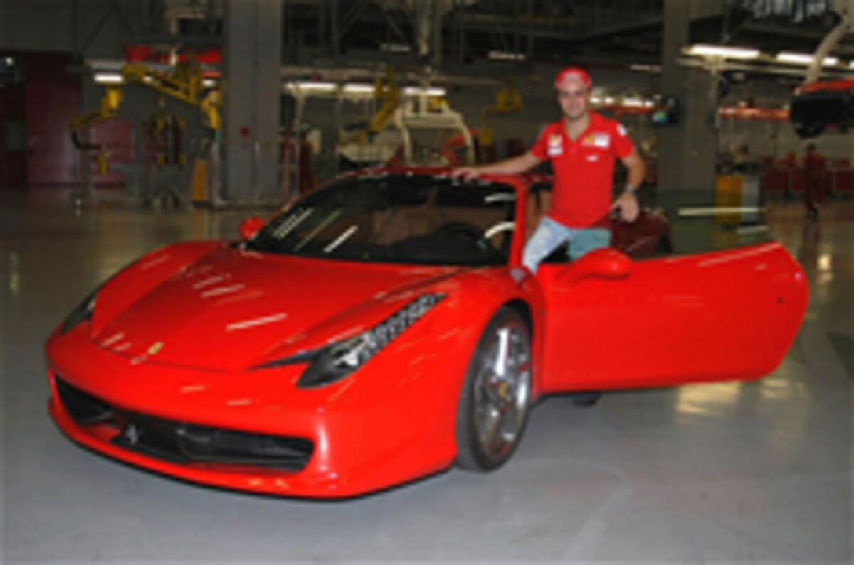 Massa meets the Ferrari 458