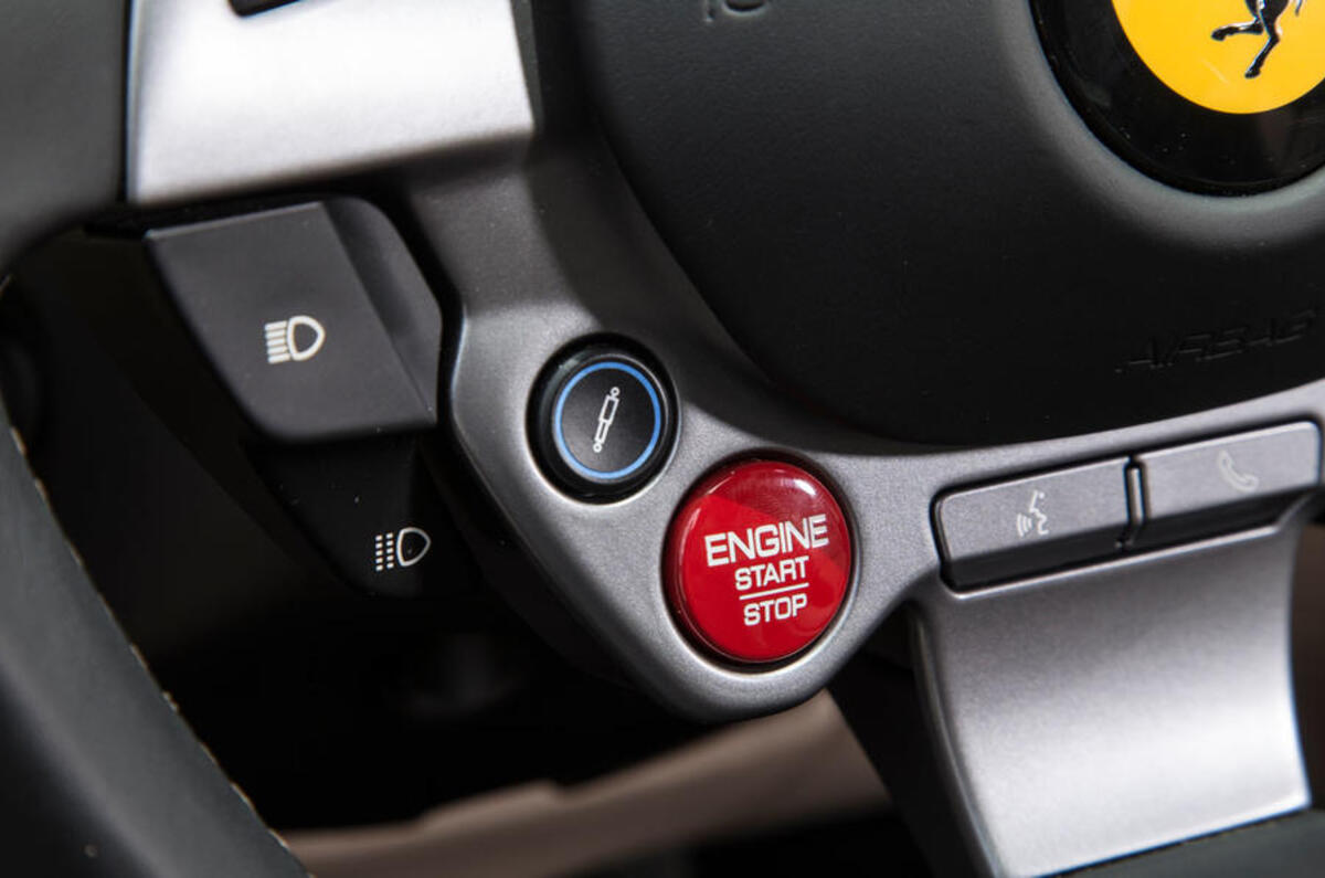 Ferrari GTC4 Lusso ignition button