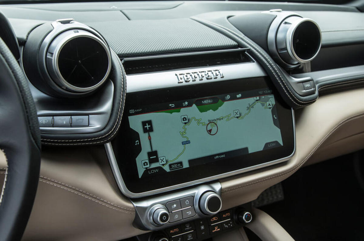 Ferrari GTC4 Lusso infotainment system