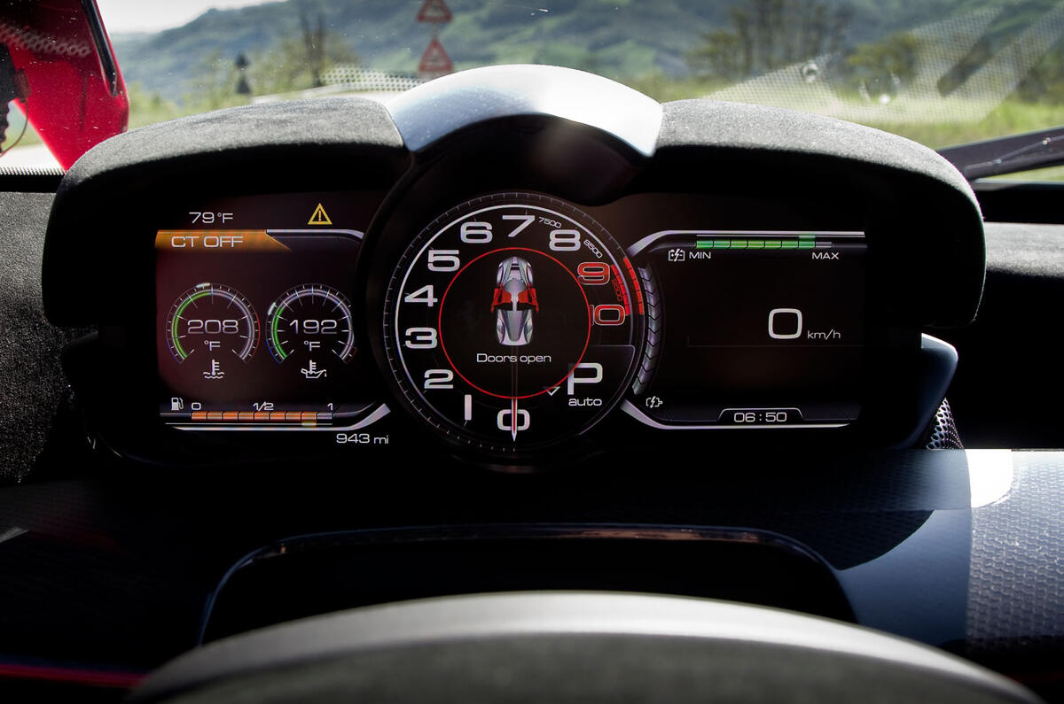 Ferrari LaFerrari digital instrument cluster