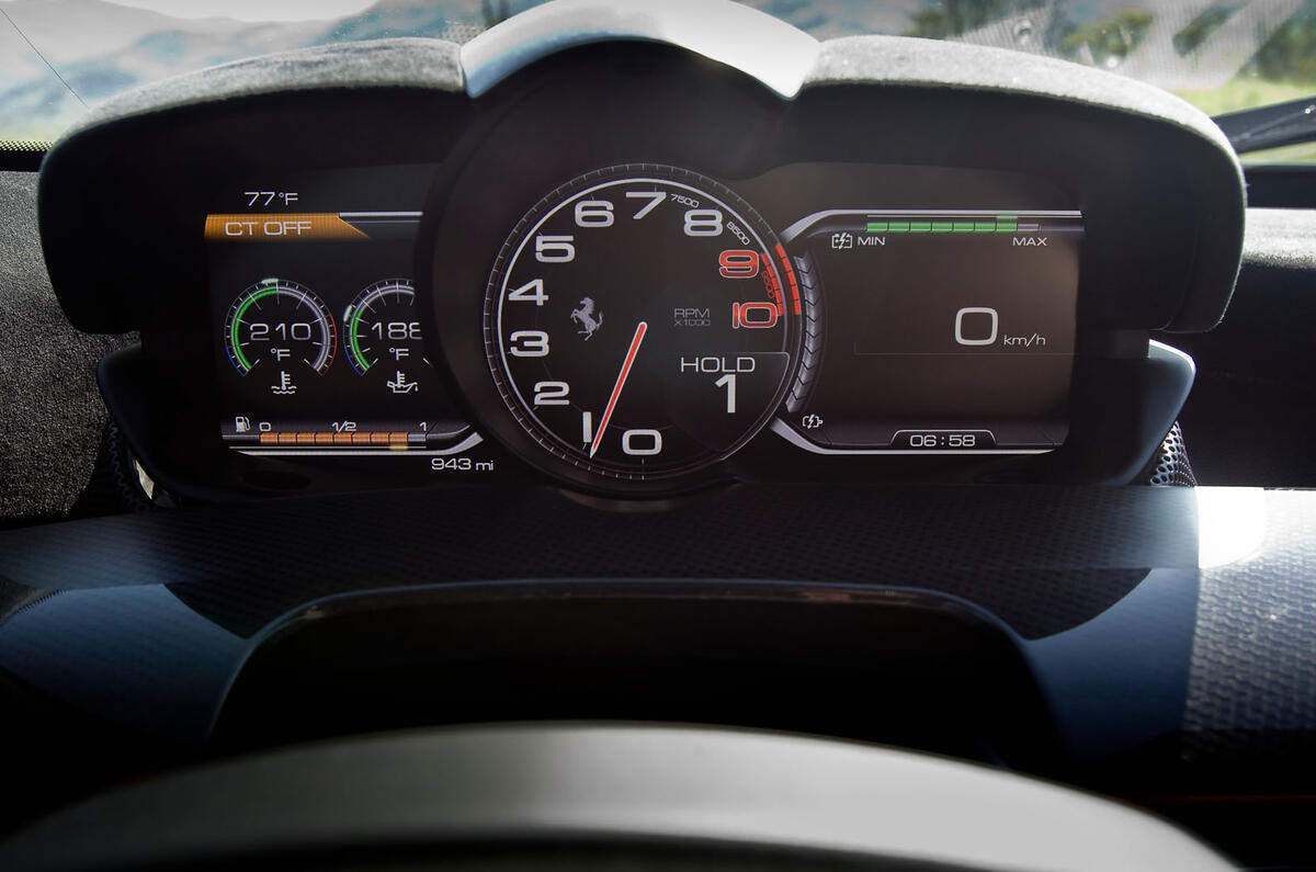 Ferrari LaFerrari speedometer and rev counter