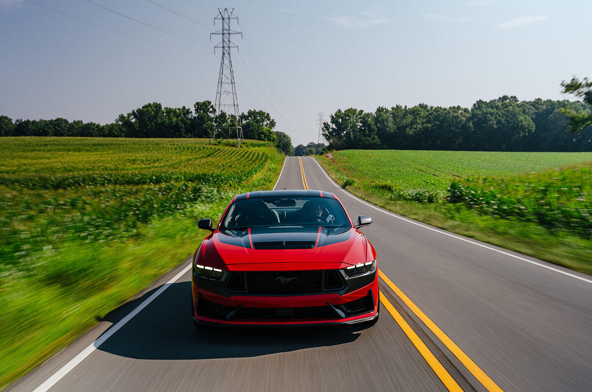 ford mustang dark horse review 202303 tracking nose