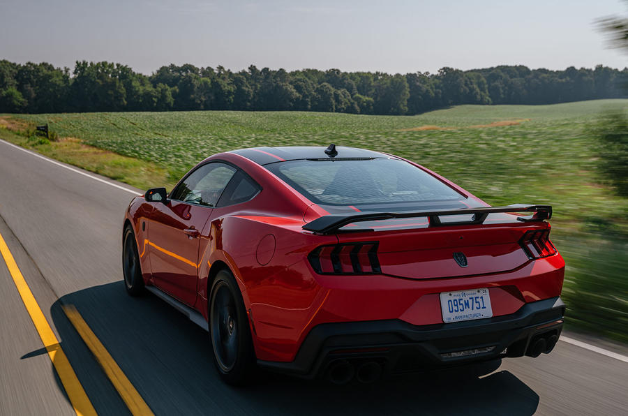 ford mustang dark horse review 202304 tracking rear