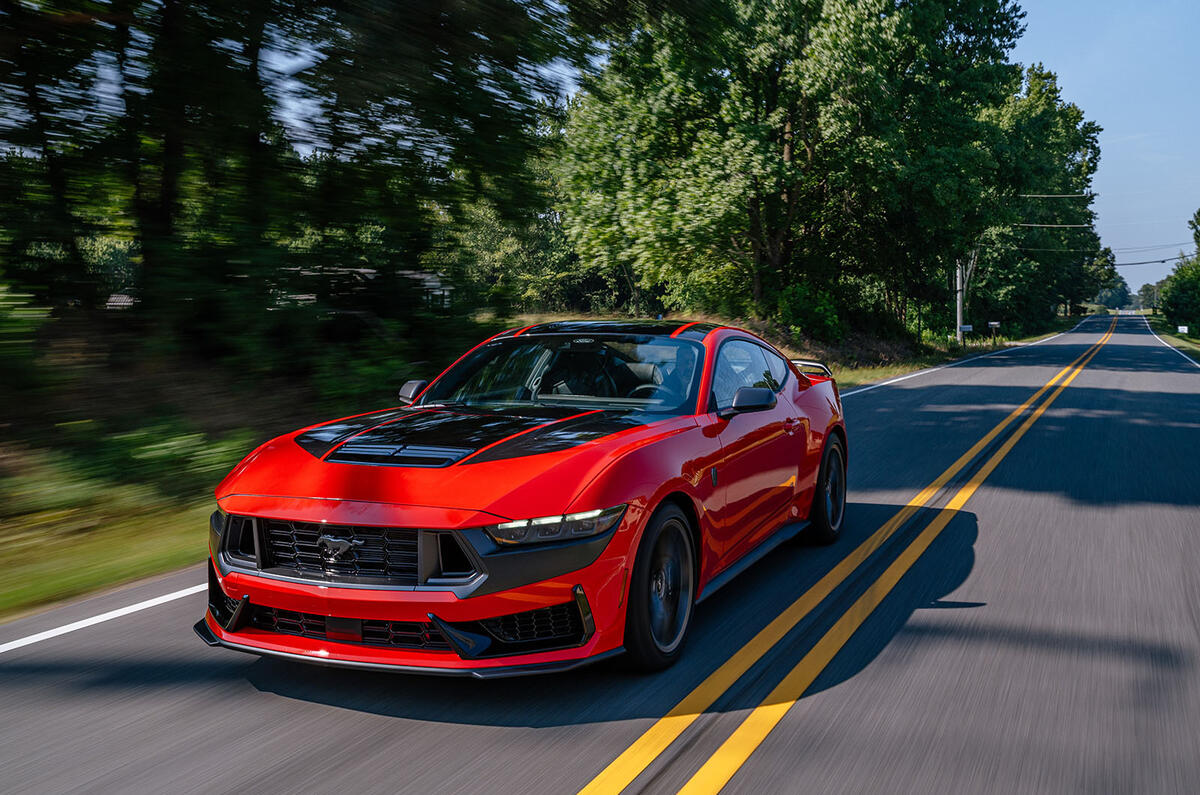 ford mustang dark horse review 202305 tracking front