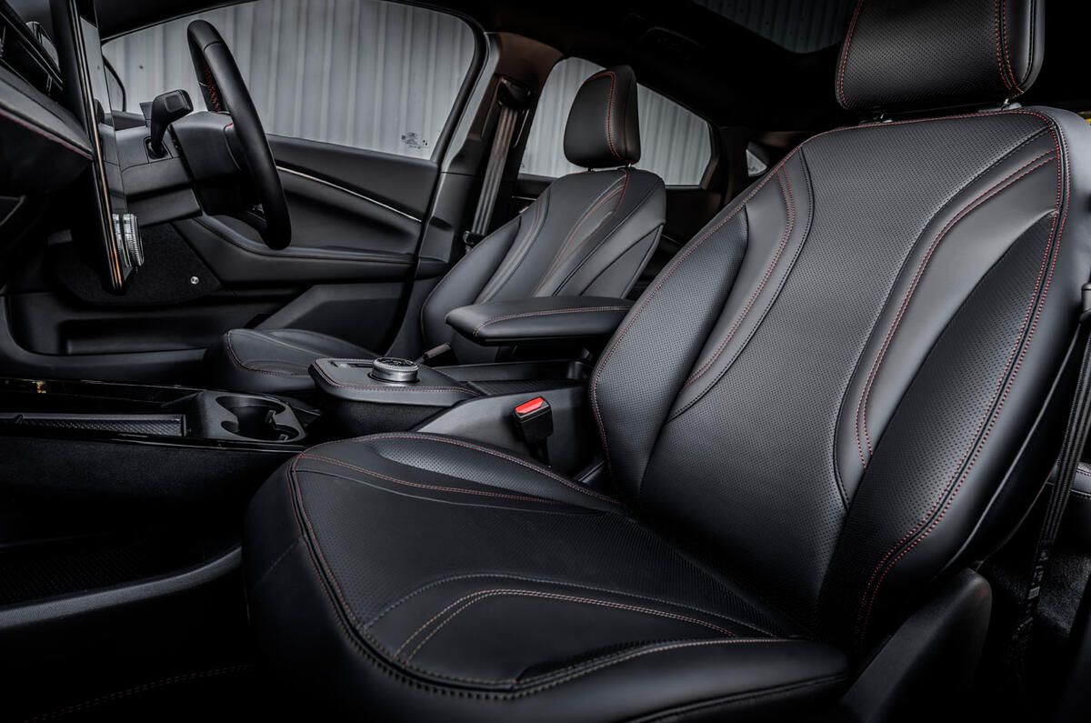 ford mustang mach e 2023 review  12 front seats