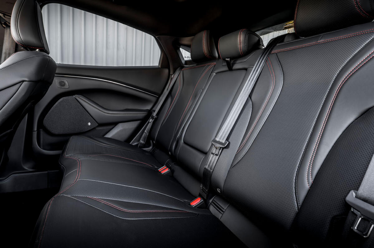 ford mustang mach e 2023 review  13 rear seats