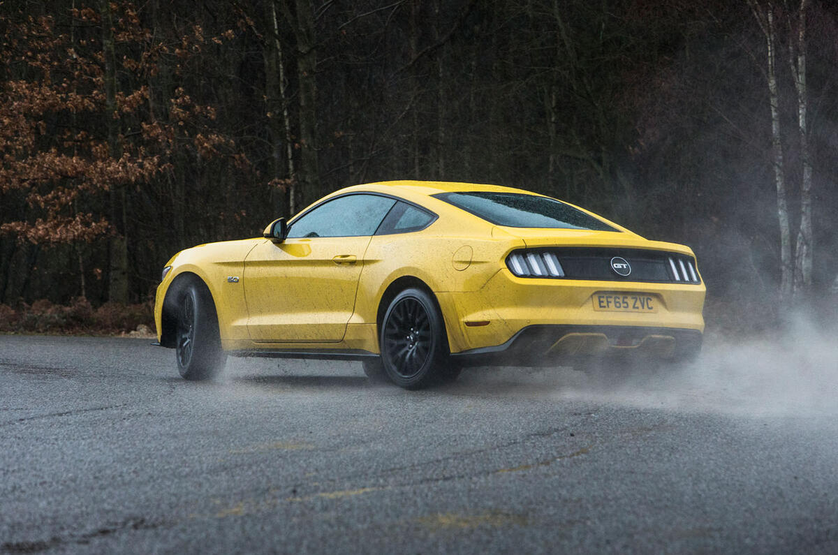 Ford Mustang rear hard cornering