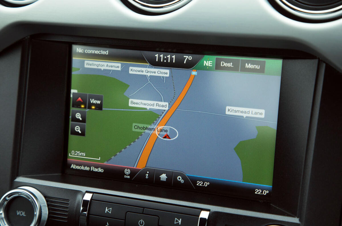 Ford Mustang infotainment system