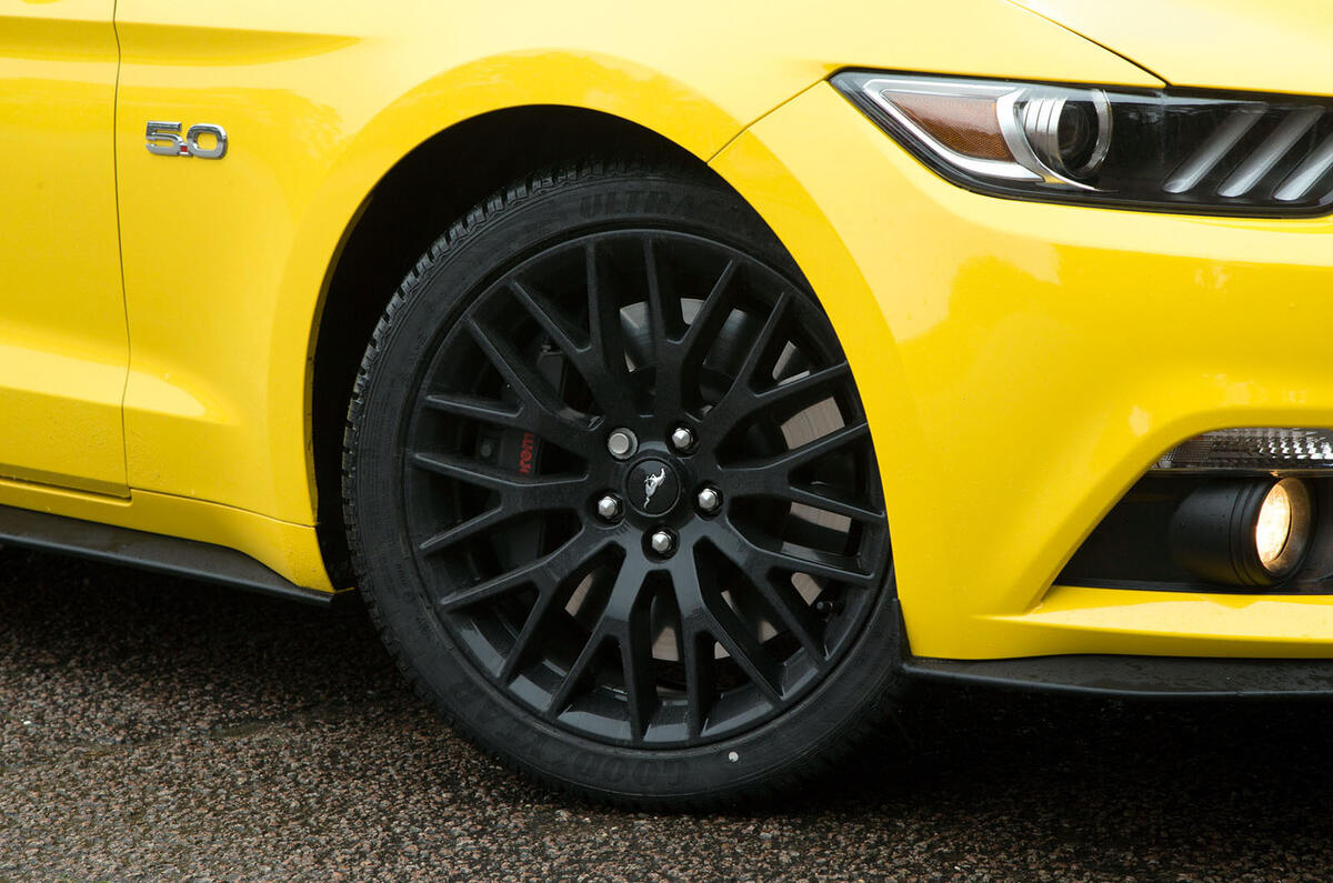 20in Ford Mustang black alloy wheels