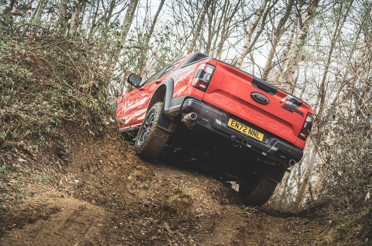ford ranger raptor 2023 19 off road rear